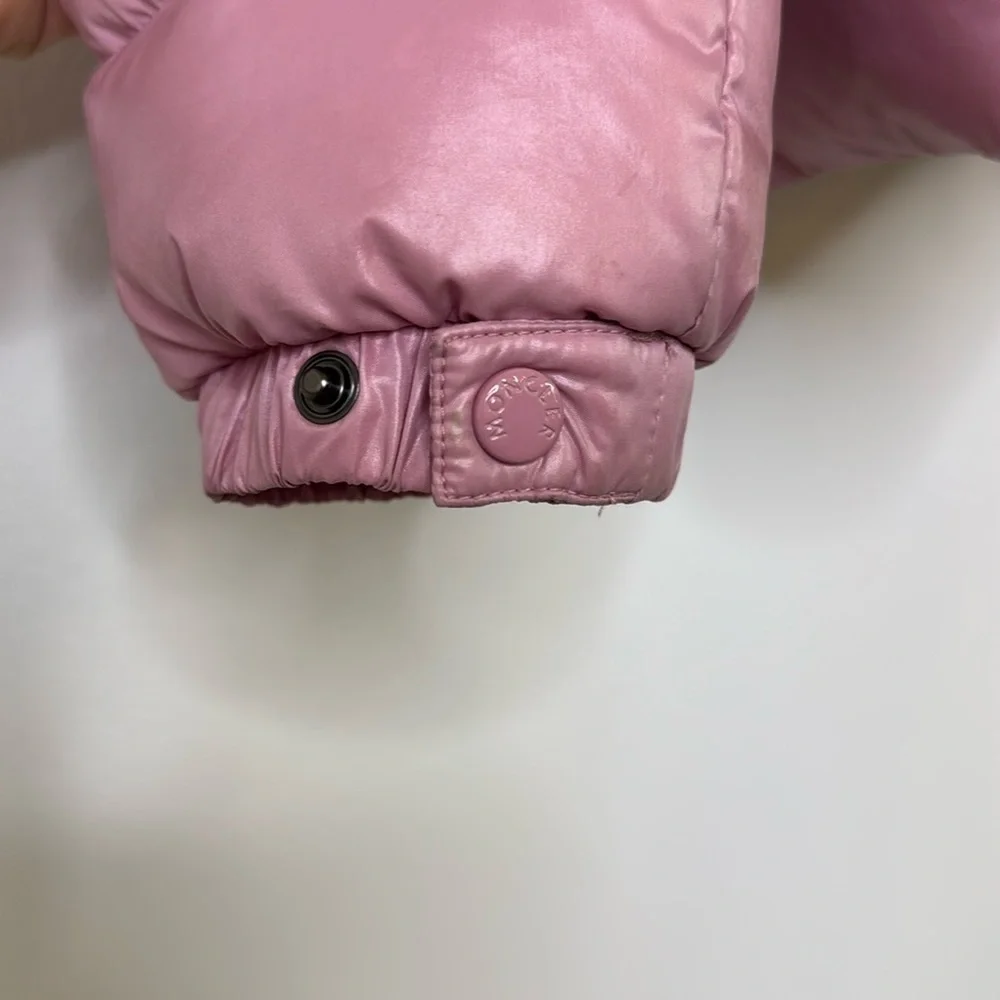 Moncler Kids' Bady Water Resistant Down Puffer Coat w Genuine Fox Fur Trim 10Y